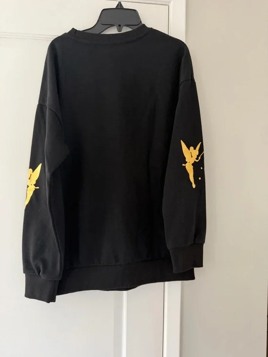 Black Sweatshirt with Gold Tinker Bell Graphics - "best day ever" - Picture 5 of 7